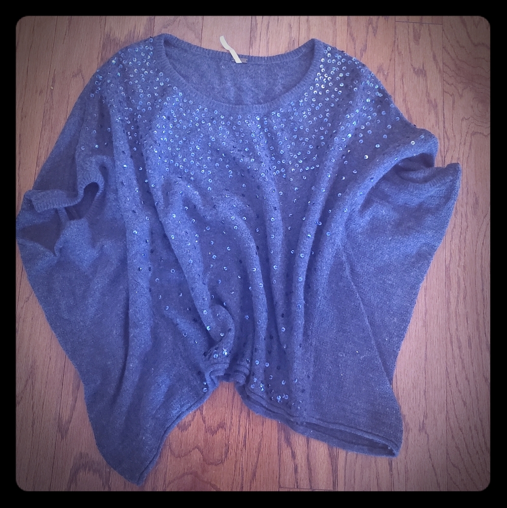 Free People oversize/slouchy sweater with sequins